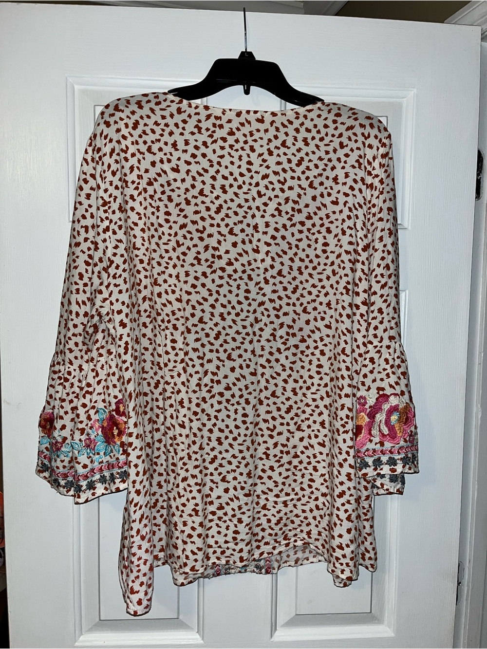 Savanna Jane Cream Tunic with Pink, Teal & Yellow Embroidery - Picture 6 of 8